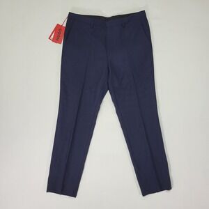 Hugo Boss‎ Men's Dress Pants HESTEN212X Navy Wool Blend Slim 32 x 26 NEW